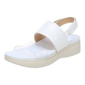 VIONIC Karleen Embossed Leather Sandals White Size 11 NEW